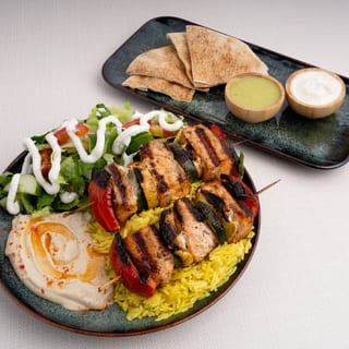 Salmon Kabob Plate