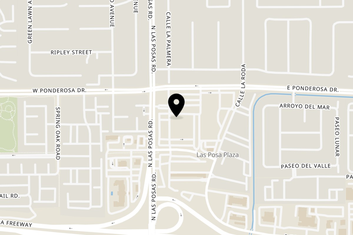 Map showing the location of The Green Olive Camarillo on 506 Las Posas Rd in Camarillo